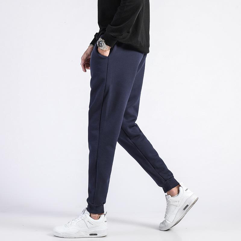 Мужские спортивные штаны для бега Толстые бархатные брюки повседневные прямые брюки Хлопковые спортивные штаны Спортивные беговые шерстяные флисовые зимние брюки для мужчин