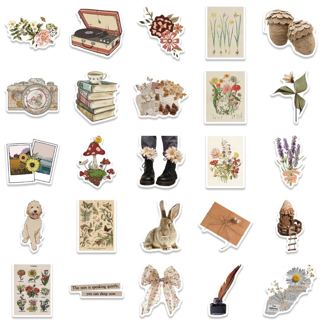 10/50PCS Retro Things Stickers Old Time Graffiti Stickers for DIY Luggage Laptop Skateboard Motorcycle Bicycle Sticker