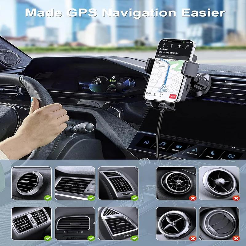 Беспроводное автомобильное зарядное устройство 66 Вт, быстрая зарядка, автоматический зажим, вентиляционное отверстие, автомобильный держатель для телефона со светодиодной подсветкой для iPhone 16 15 14 Pro Max