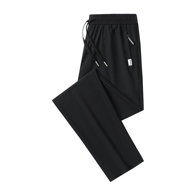 Брюки Ice Silk, мужские летние, быстросохнущие, свободные, прямые, высокоэластичные, спортивные, повседневные брюки для бега