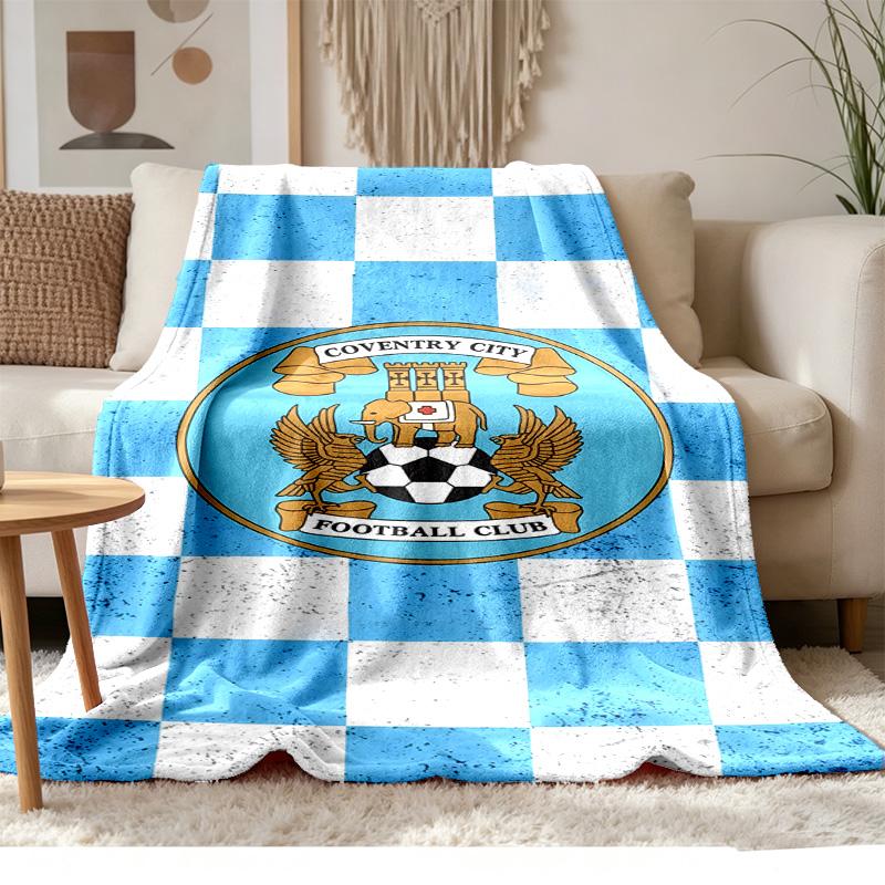 Coventry City FC Football Cres Soft and comfortable flannel Suitable for sofas living rooms outdoor camping travel and also makes a great anniversary