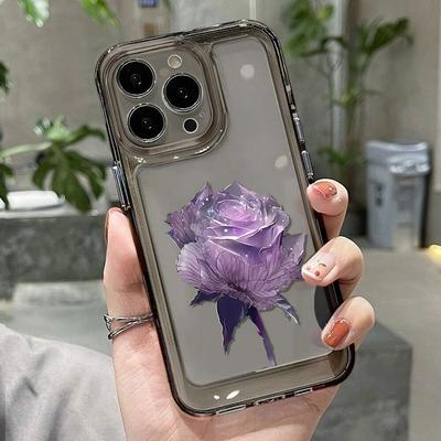 Чехол для телефона с цветком розы для iPhone 13, чехлы для iPhone 14 11 15 12 Pro Max XR XS Max X 7 8 14 Plus SE 2020, мягкий силиконовый чехол