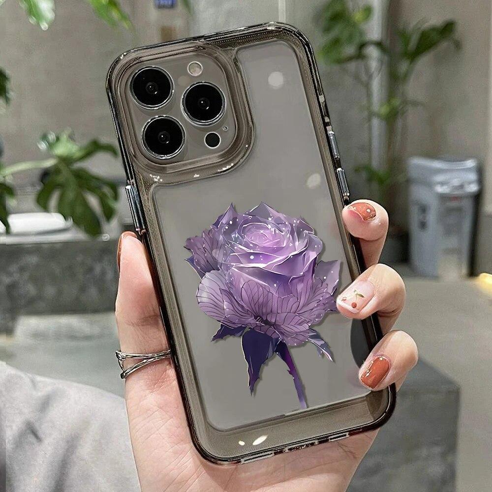 Чехол для телефона с цветком розы для iPhone 13, чехлы для iPhone 14 11 15 12 Pro Max XR XS Max X 7 8 14 Plus SE 2020, мягкий силиконовый чехол