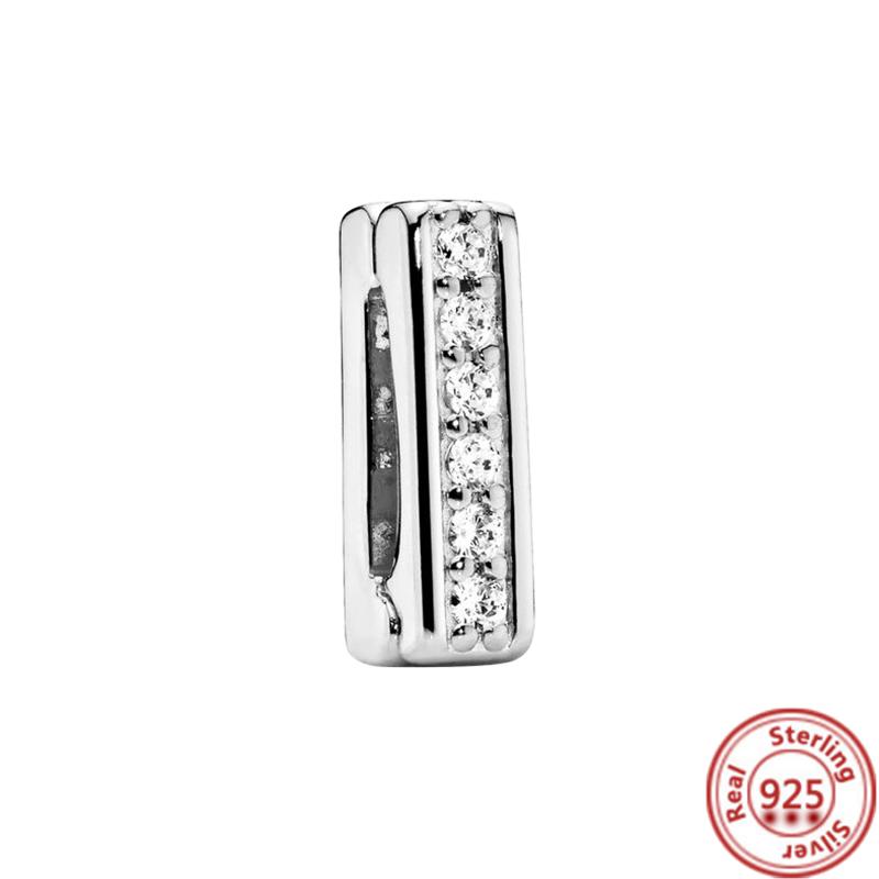 100% стерлингового серебра S925, бусины, вневременные сверкающие клипсы, подвески, подходят для оригинальных браслетов с отражениями, модные ювелирные изделия своими руками