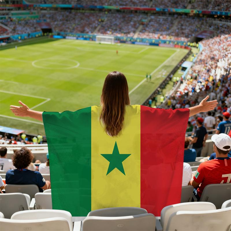 Плащ Чемпионата мира по футболу 2026 США Канада Мексика, удобные флаги эксклюзивно для болельщиков из разных стран, товары для поддержки Чемпионата мира 90 * 150 см