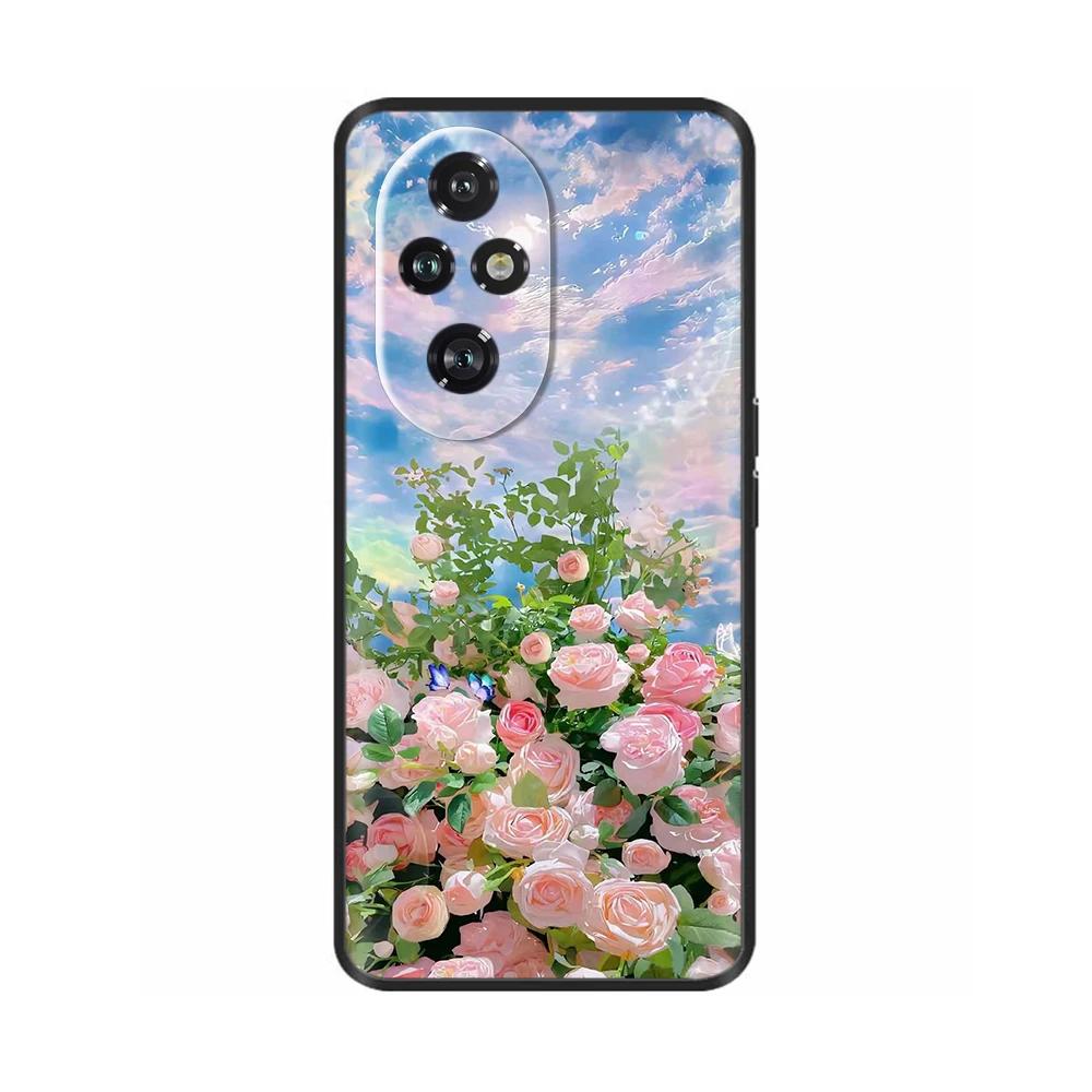 Чехол для Honor 200 Pro Милый Мягкий Силикон ТПУ Чехол Funda для Honor 200 Pro honor200 Чехол для Телефона Черный Capas Для Honor 200 Lite