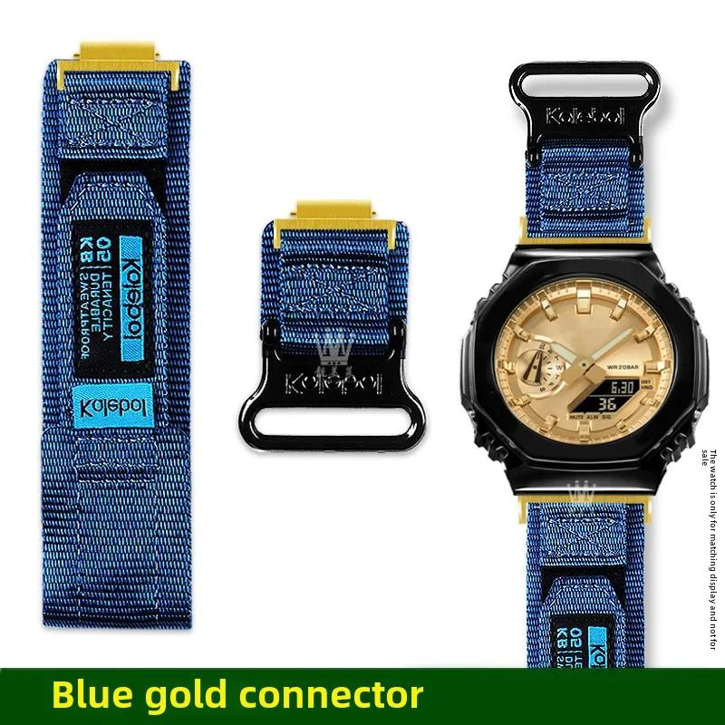 GA2100 Дизайн с петлей холщовый ремешок Для Casio G-SHOCK 5611 GA-2100 GA-2110 GA-B2100 мужской Наручные часы для активного отдыха Нейлоновый ремешок аксессуар
