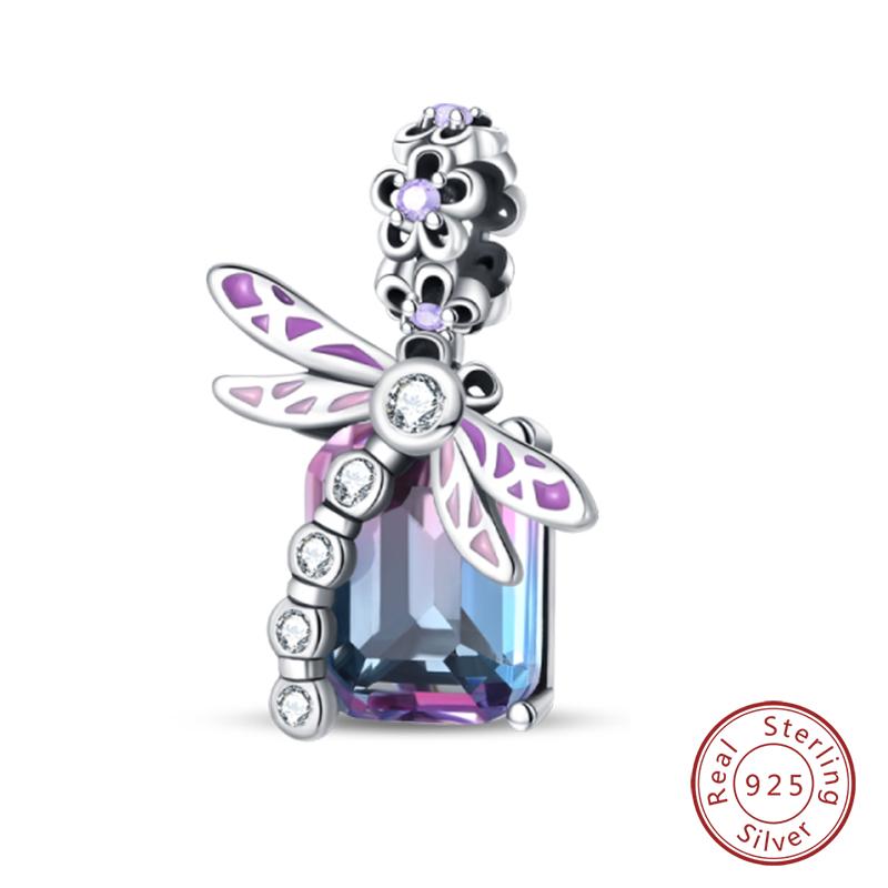 100% 925 Silver Exquisite Cubic Zircon Butterfly Bee Ladybug Charms Bead Fit Qikaola Original Bracelet Fine DIY Jewelry