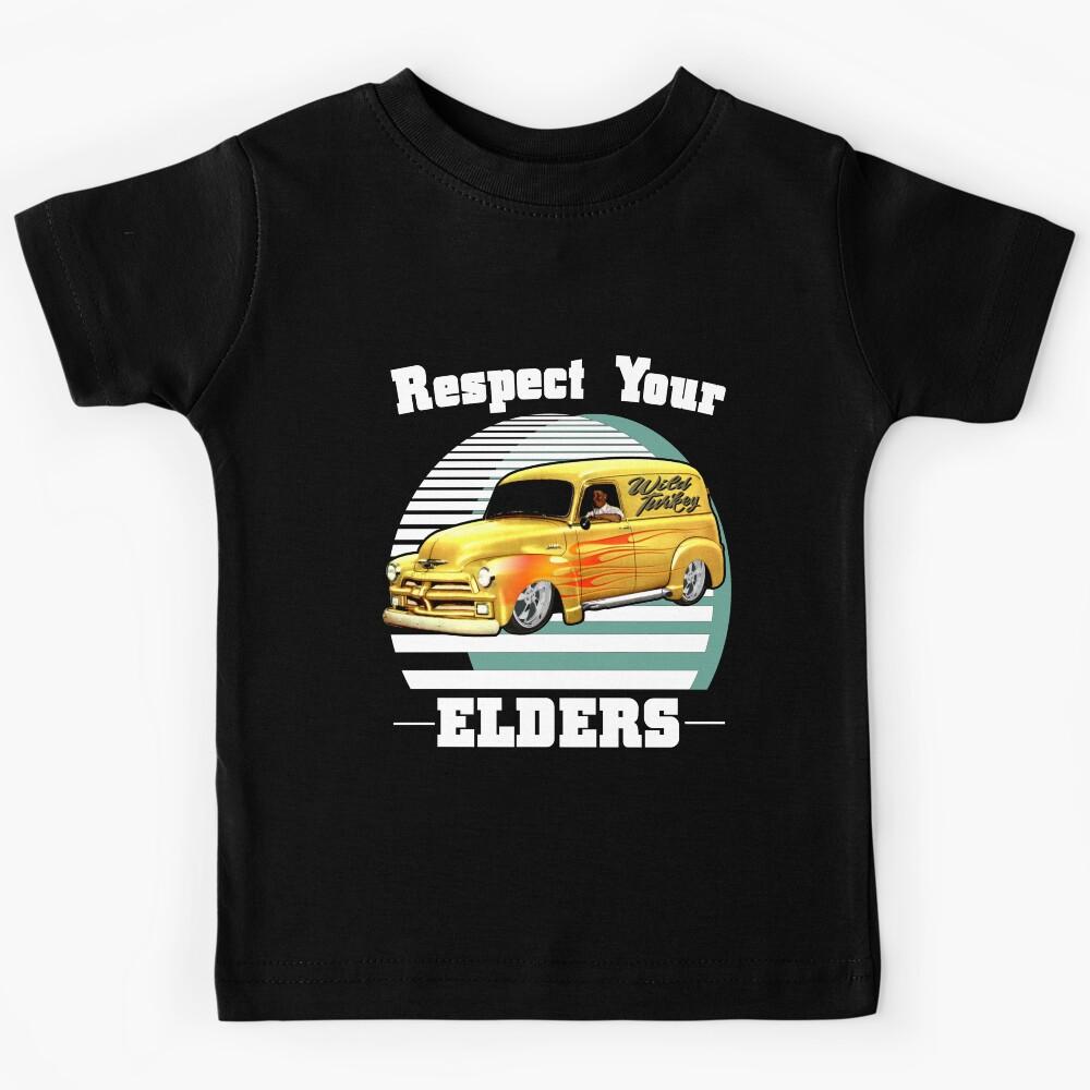 Funny Car Guy - Respect Your Elders Classic Panel Truck Kids T-Shirt