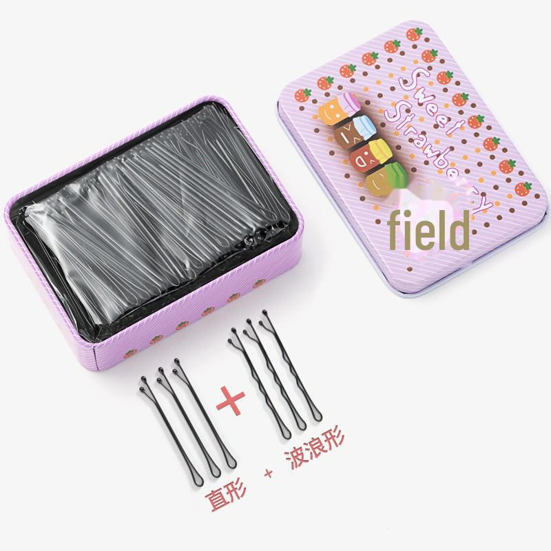 Одинарная черная шпилька-зажим для челок и высоких причесок