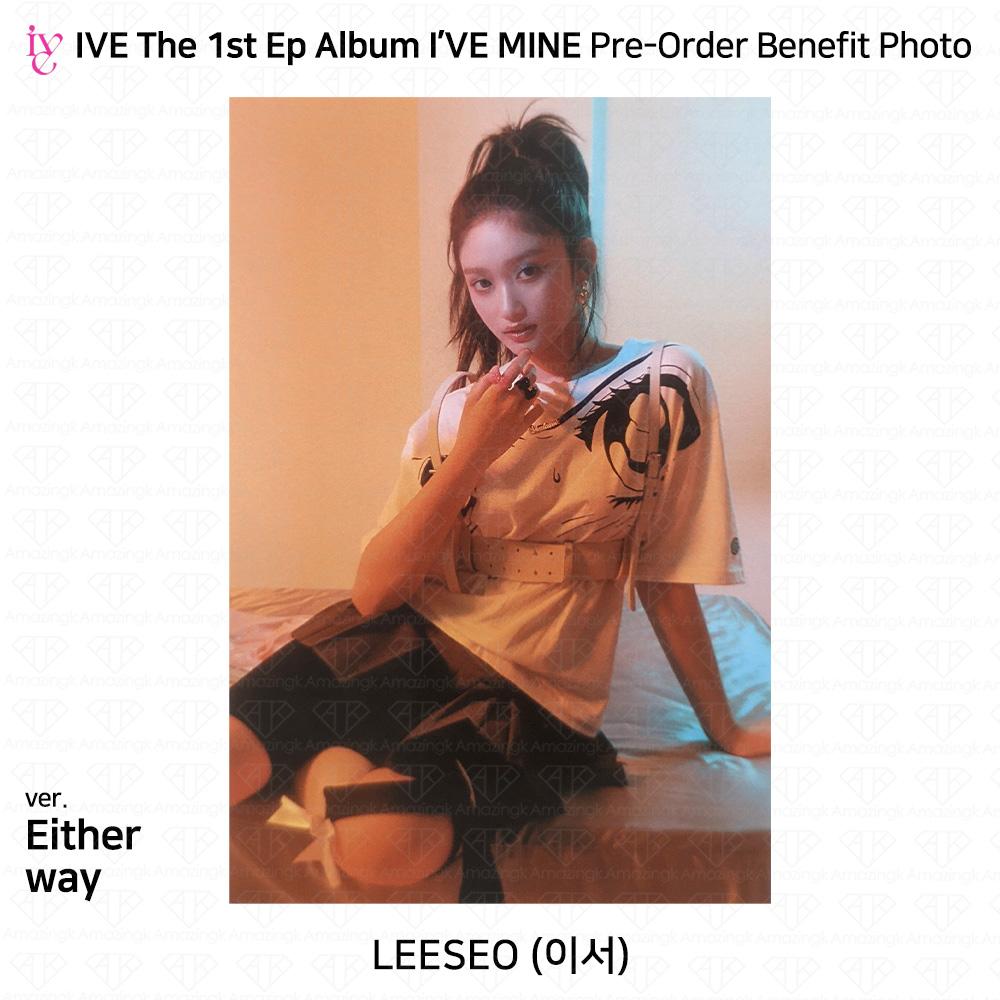 IVE Официальное фото первого EP I'VE MINE, стикер Polaroid, сложенный постер KPOP