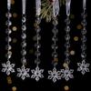 6pcs/set Acrylic Snowflake Ornament Sparkling Christmas Tree Hanging  Festival Favors