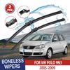 Wiper Blades For VW POLO 9N3 2005-2009 Front Windshield Clean Window Windscreen Auto Parts Car Rain Brushes 21''+19''