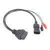OBDII OBD2 16Pin To 3 Pin Auto Male To Female Extension Cable Diagnostic Extender For Car