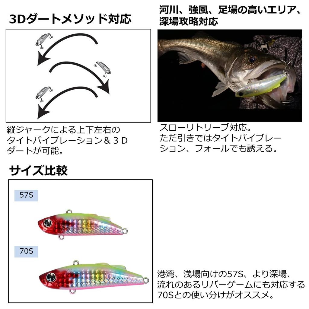 Daiwa Sea Bass Vibration Morethan Minient Bottom Fish 70S Lure
