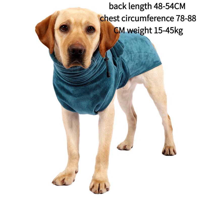 Super Absorbent Quick Dry Dog Bath Robe Soft Wearable Pet Bath Towel Coat For Small Medium Large Dogs Golden Retriever