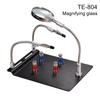 Soldering Magnifier with PCB Holder Flexible Metal Arms Helping Hands for Welding  Station Desktop Magnifying Tool