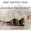 Folded Cat Tube Tunnel, Cat Toys For Indoor Cats, Cat Tunnel Bed For Kittens, Cat Donut Tunnels, Cat Springs Toys