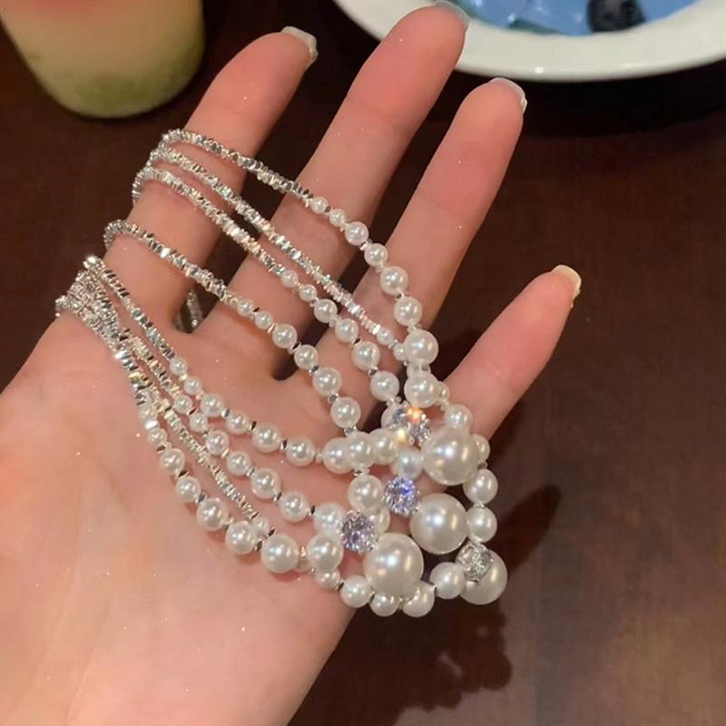 Ожерелье из жемчуга Advanced Sense для женщин и девочек, простая подвеска из жемчуга, цепочка на ключицу, ювелирные изделия для вечеринок, аксессуары, подарки