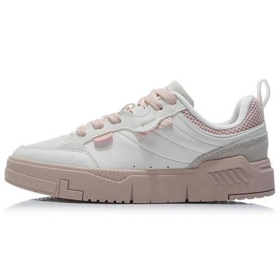 Li Ning ACE Нескользящие Амортизирующие Износостойкие Низкие Скейтбордические Кроссовки Женские Розовые AGCR236-6