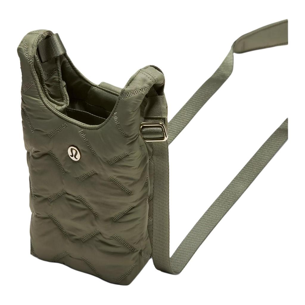 Lululemon 1л Quilty Pleasures Минималистичная Портативная Нейлон Полиэстер Сумка на Плечо для Телефона Женские сумки Лавровый Лист LW9FXPS-062214