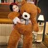 Oversized Teddy Bear Plush Toy With Checkered Bow Decoration For Gift Kids