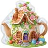 Силиконовая форма для домика феи, форма для чайника, формы для мастики, инструменты для украшения торта, тематический торт, десерт, украшенный, форма для шоколадных конфет