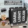 3-in-1 Large Wheeled Laundry Basket Foldable Cart Dirty Clothes Washing Hamper
