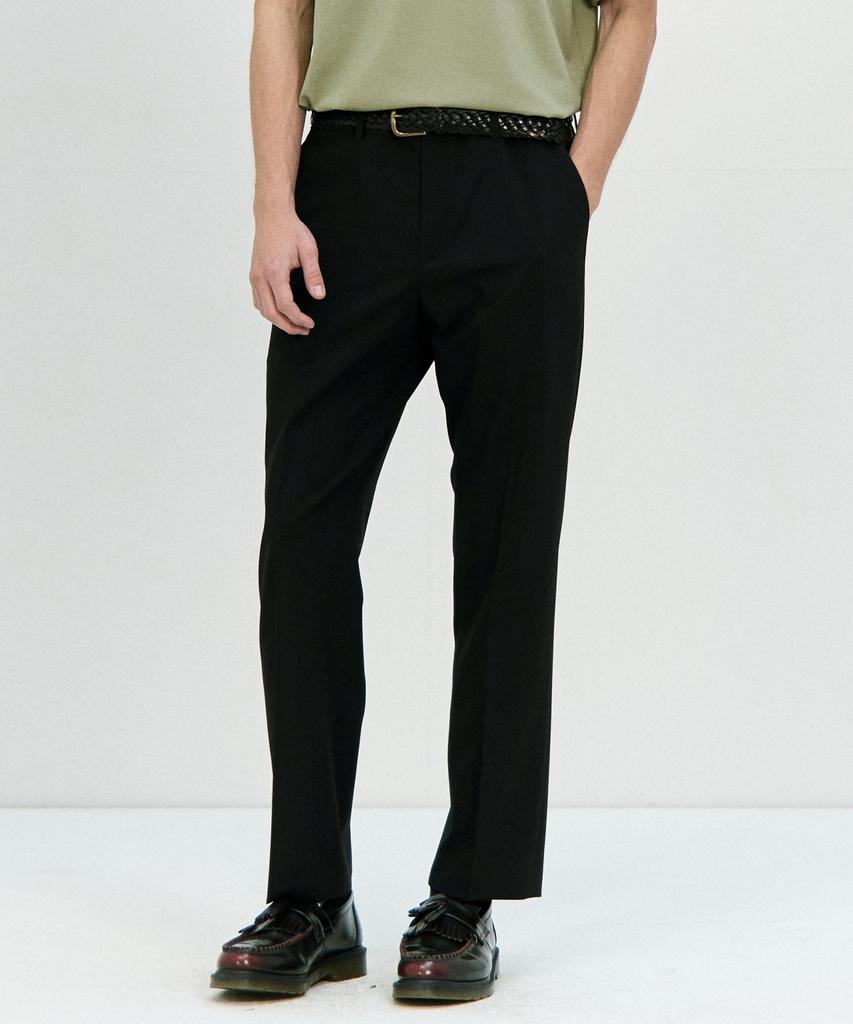 BASIC HOUSE Tr Spandex Loose Tapered Hidden Banding Slacks Lzpt3102