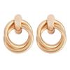 2 шт. женские серьги изысканного качества изготовления модные элегантные серьги с двойными кольцами из сплава для повседневной носки