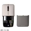Sanwa Supply Комбо-набор для подключения мобильной мыши, перезаряжаемый, тонкий и компактный, бежевый, серия SLIMO, Bluetooth/Беспроводной (USB A) (Двойной режим) MA-WBBS310BG