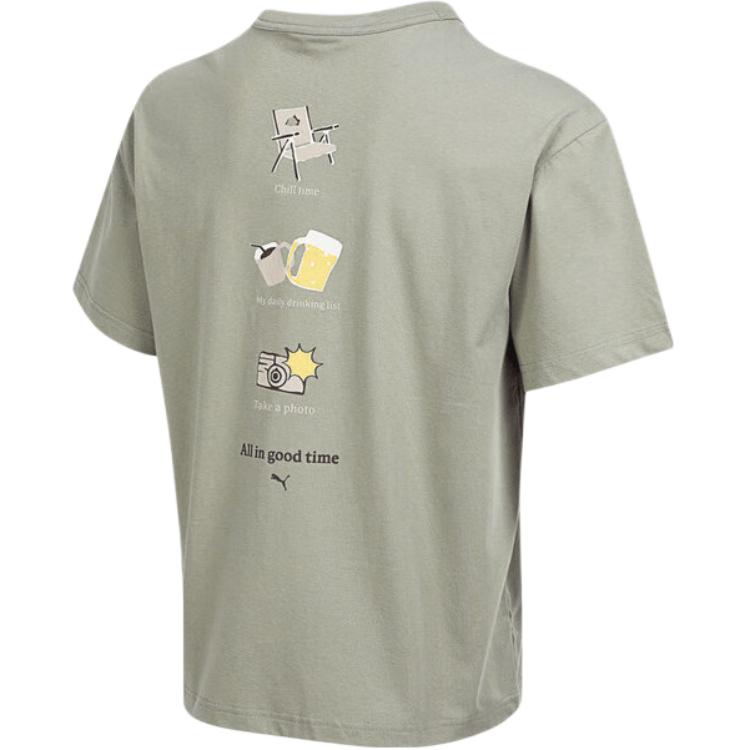 Puma Всему свое время Модная футболка с круглым вырезом, мягкая, универсальная, с коротким рукавом, мужские топы 634790-82