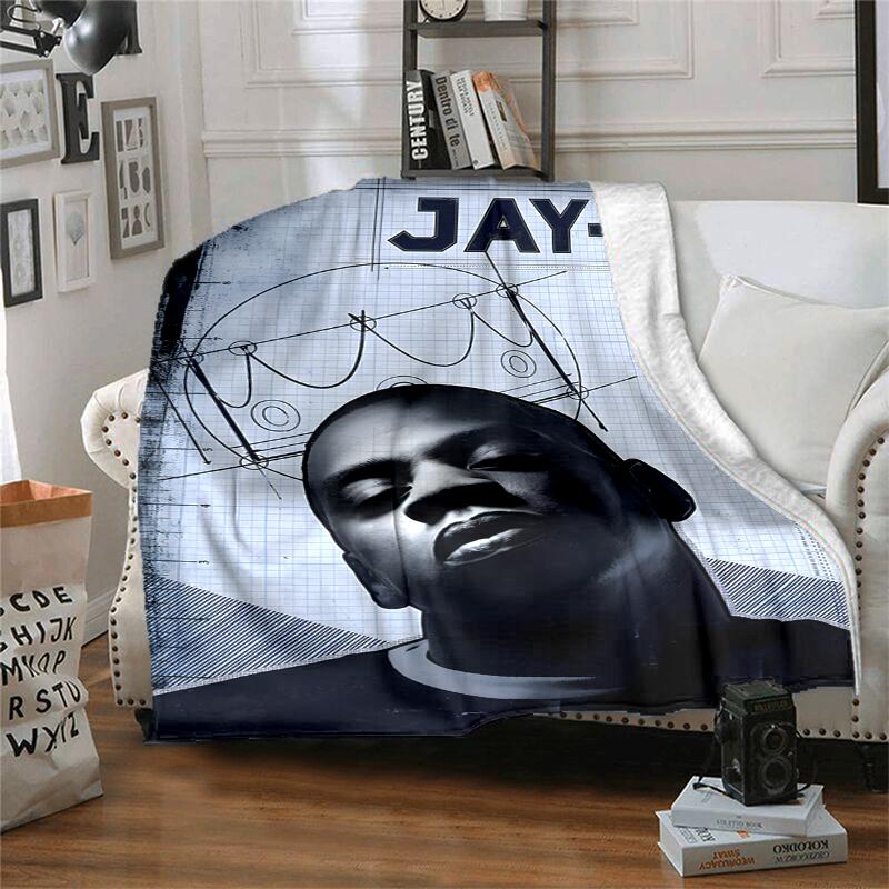 Jay-Z Flannel Blanket Soft All-Season Throw, Design for Camping, Car Travel, Hiking Sofa, Bed, Office Perfect Gift for Parties