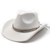 High - End Suede Retro Western Cowboy Felt Hat for Men and Women