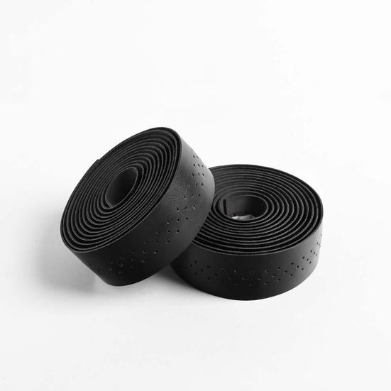 Bicycle Handlebar Tape Faux Leather Self-adhesive Anti-slip Shockproof Sweat Absorption Bike Handle Wrap Straps