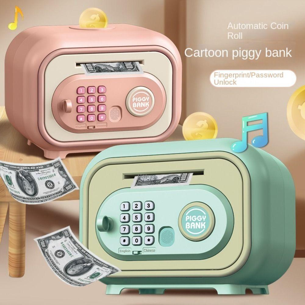 Money Box Children Money Boxes Password Lock ATM Savings Box Bank Safe Box  Children/Kids