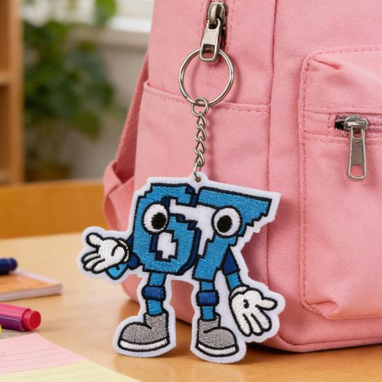 67 Брелок Синий Мультяшный Дизайн Легкий Компактный Держатель для Ключей Подвеска на Рюкзак Аксессуары Декоративный Шарм для Сумки
