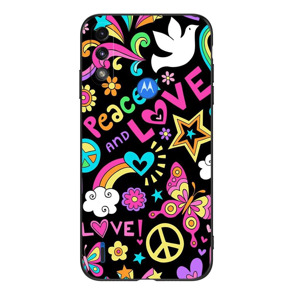 Для Motorola Moto E7 E7i Power Case задняя крышка телефона Мягкий силиконовый защитный черный чехол из ТПУ милый забавный