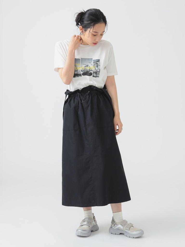 B:MING LIFE STORE by BEAMS Shirred Jumper Skirt (S-M) Women's Black M