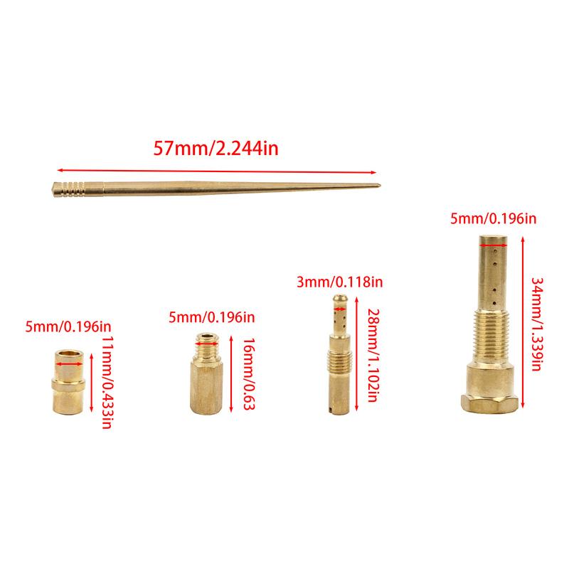 Ремонтные комплекты карбюратора мотоцикла Для Keihin PE 26-28 PWK 21 24 26 28 30 32 34 мм Заслонка карбюратора Игла холостого хода Основная игла жиклера Корпус иглы
