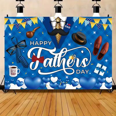 1 шт., баннер для вечеринки ко Дню отца из полиэстера, универсальный декор для свадеб, дней рождения, юбилеев, Рождества, Нового года, Дня святого Валентина, без электричества