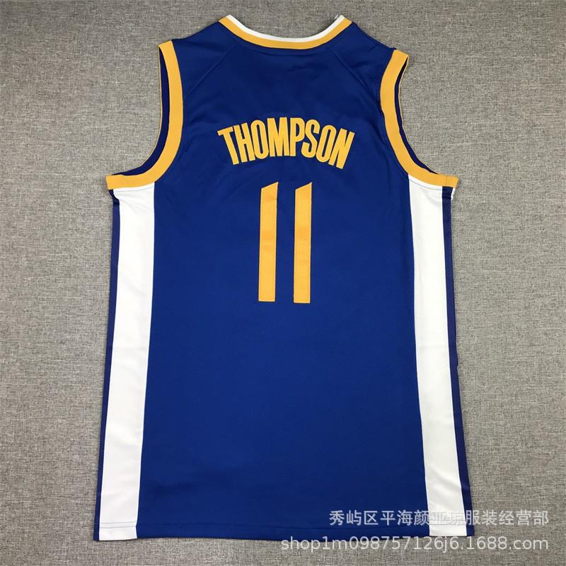 Embroidered Golden State Warriors Basketball Jersey Klay Thompson 11 Mens Sports Fan Apparel