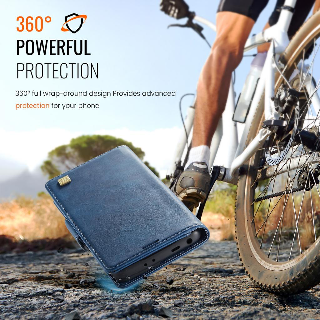 For Xiaomi Poco X6 5G/Xiaomi Redmi Note 13 Pro 5G Case AUTSPACE A11 RFID Blocking Retro Leather Cell Phone Wallet Cover