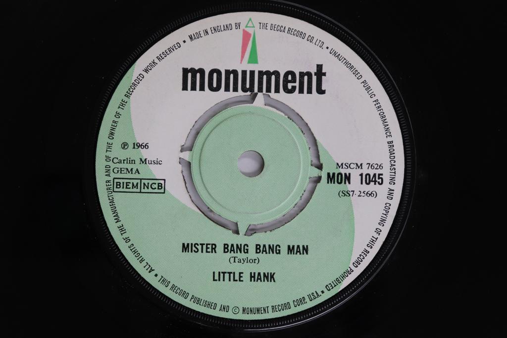 7inch Record LITTLE HANK - Mister Bang Bang Man MON1045 Monument 1970 UK Soul/Funk Used