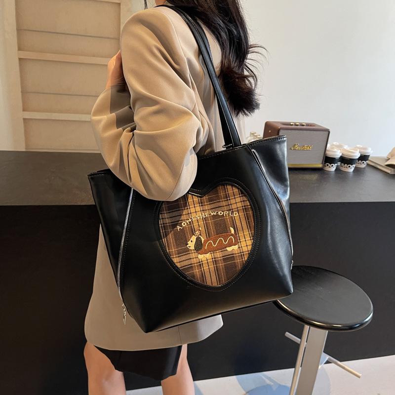 Retro large-capacity armpit bag autumn and winter women's bag 2025 new commuter tote bag fashion single shoulder double shoulder dual-purpose bag