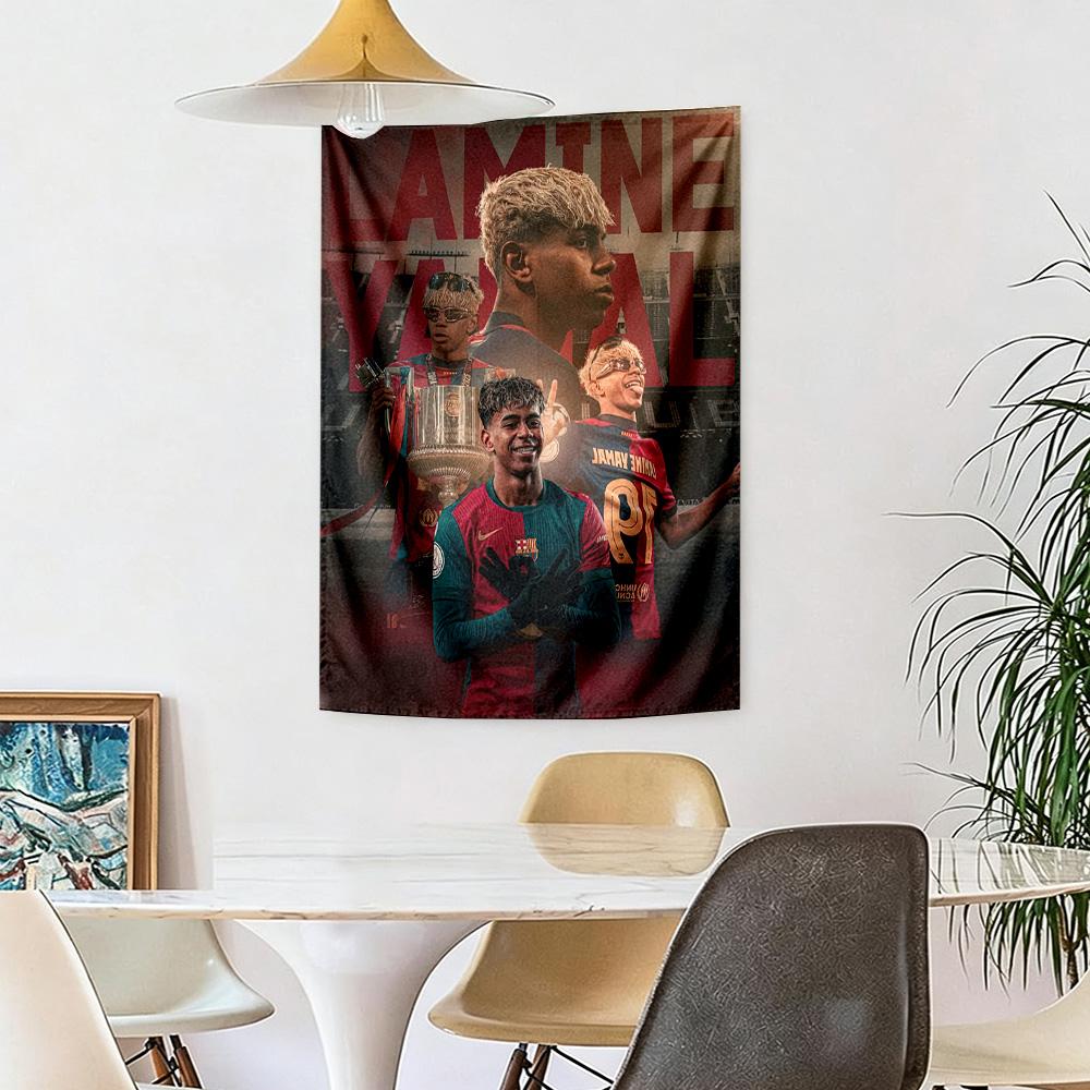 Lamine Yamal Wall Decor Tapestry Art For Pet Memorial Birthdaywedding Party Backdrop Family Gift
