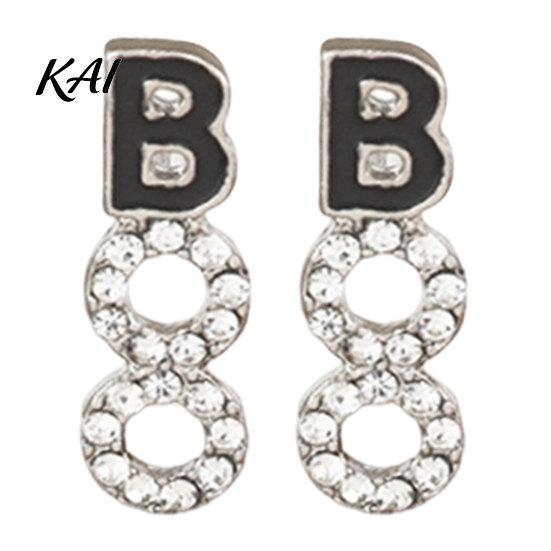 Black Dripping Letter Jewelry 1 Pair Halloween BOO Earrings for Women, Sparkly Rhinestone Boo Unique Festive Theme Stud Earrings, Holiday Costume