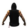 Gym Clothing Bodybuilding Stringer Hooded Tank Top Muscle Fitness Men Hooded Cotton Workout Sleeveless