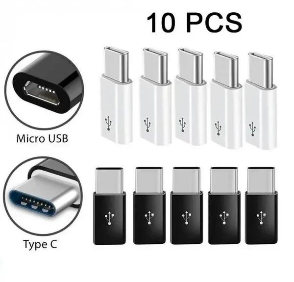 1/5/10 шт. Micro USB Female to Type C Male адаптер-конвертер для Android смартфона планшета USB-C зарядное устройство конвертер разъем
