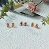 2/6Pcs Capybara Cartoon Stud Earrings Mini Ear Studs Cute Earring  All-Match Earrings For Women Jewelry Accessories